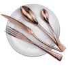 4piece Rainbow Black Flatware Cutlery Set  Stainless Steel Dinnerware Sharp Steak Dinner Knives Forks Tea Spoons Tableware Set