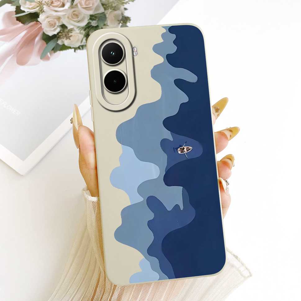 Silicone Case For Xiaomi Poco M7 4G Case Cute Cat Flowers Soft Slim Phone Cases For Xiaomi Poco M7 PocoM7 4G Cover Bumper