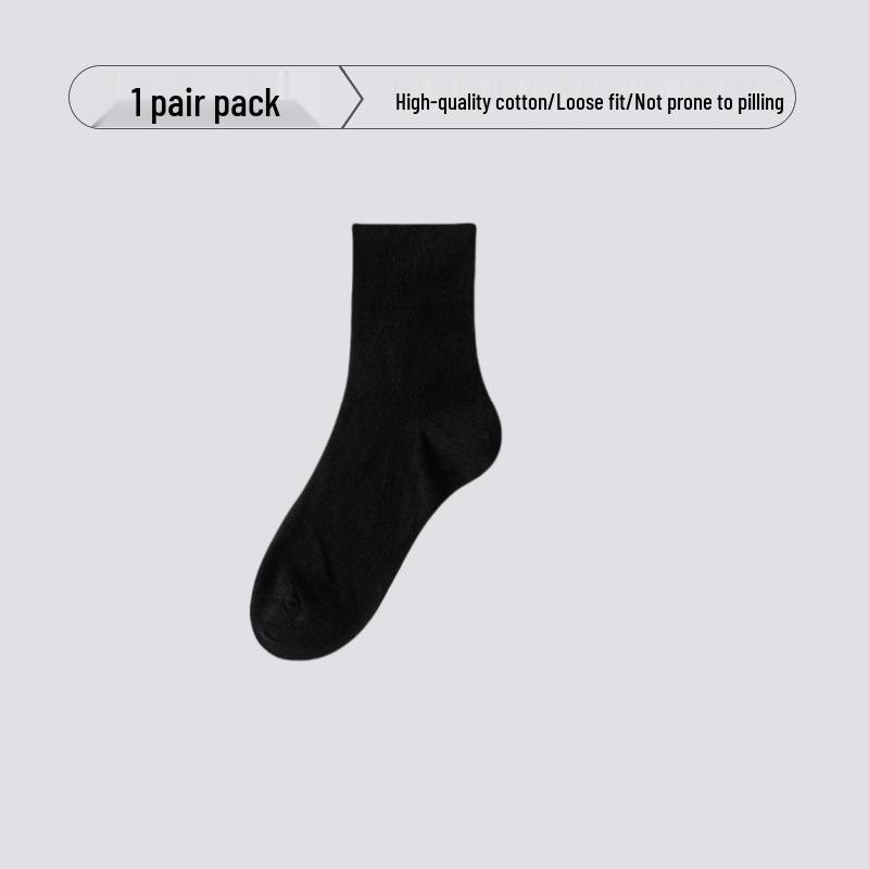 Женские повседневные носки до середины икры: Удобный, Свободный крой, Однотонный, Тонкий хлопок, для осени и зимы.