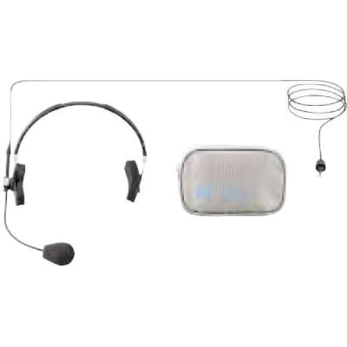 TOA WH-1000 Headset Microphone with Pouch, White, Standard Size