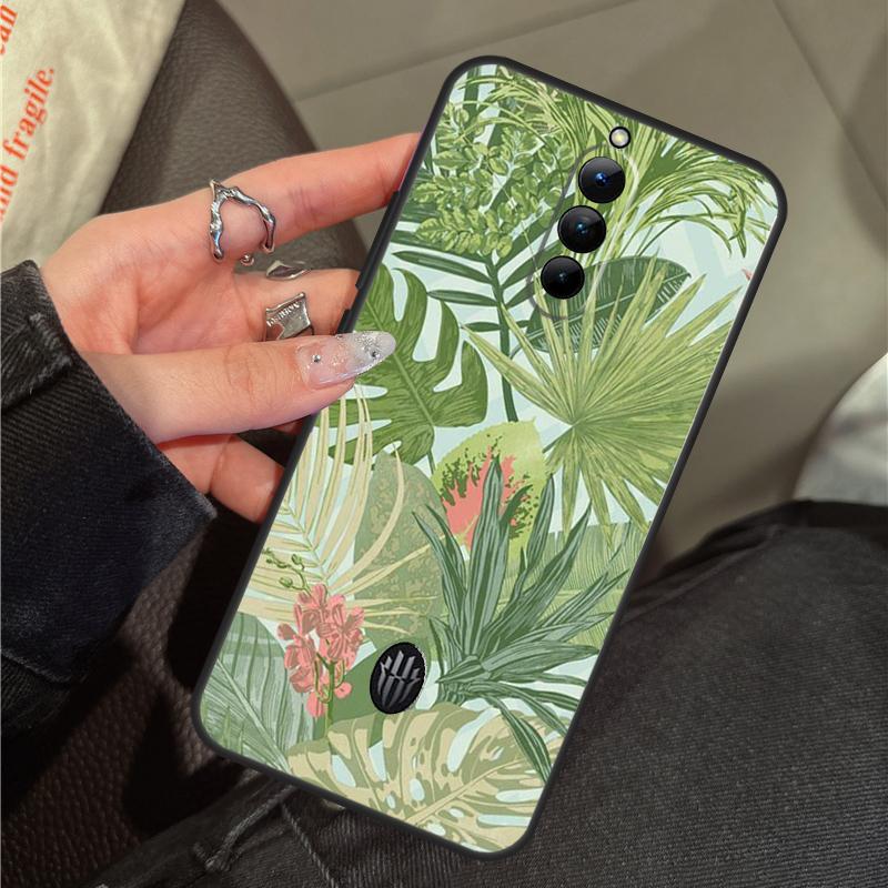 Retro Banana Leaf Plant Case For ZTE Nubia RedMagic 11 Pro Plus 10 9 8 8S 9S 10S Pro 5G 5S 6 7 6S 7S Pro 11 Air Cover