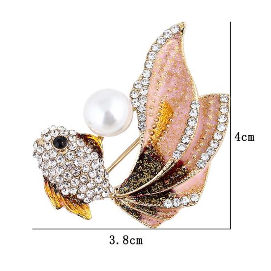 Fashion Goldfish Collar Brooch Pin Lapel Clothes Jewelry