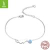 Cat Opal Bracelet 925 Sterling Silver, Cat Pet Platinum Plated Bracelet Jewelry Scb175