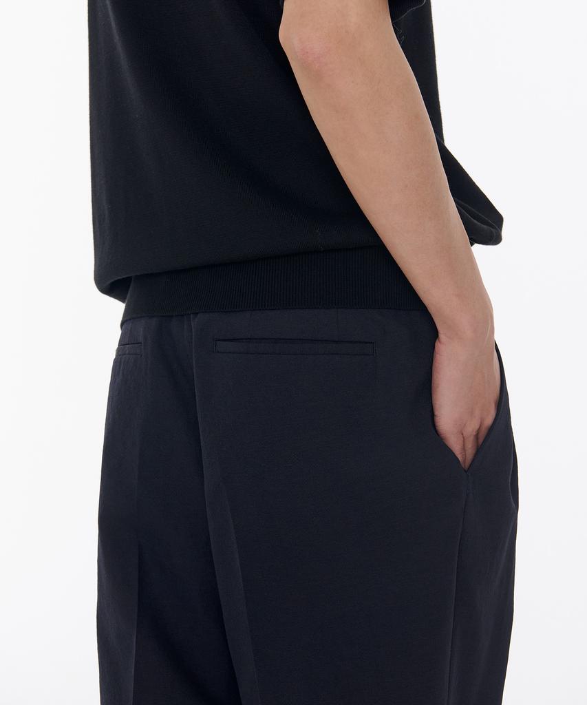 MUSINSA STANDARD Cool Touch To Tuck Wide Hidden Banding Slacks [Navy]
