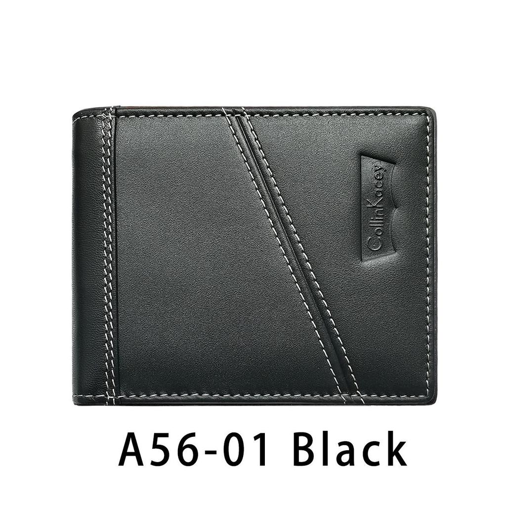 Мужской ретро-складной кошелек из натуральной кожи и держатель для карт