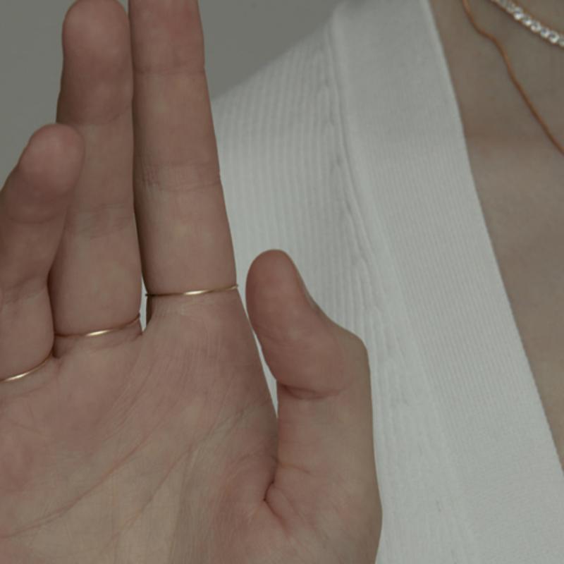 J.Gracelet R Золотое 14K Простое Кольцо
