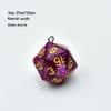 Cross-Border 20-Sided Acrylic Dice with Pearl Texture for Role-Playing DIY Accessories