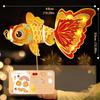 Handmade Mid-Autumn Festival  Lantern  DIY Glowing Carp Fish  Lantern Goldfish Lantern  Props