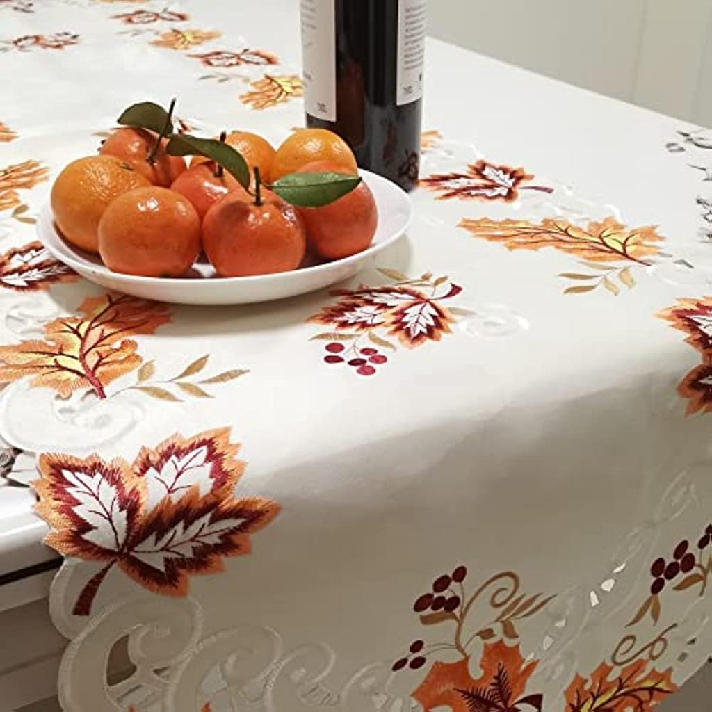 Fall Table Runner with Maple Leaf 15 X 67 Inch Festival Table Runner Thanksgiving Table Decorations for Parties Gatherings Restaurant Home Decor