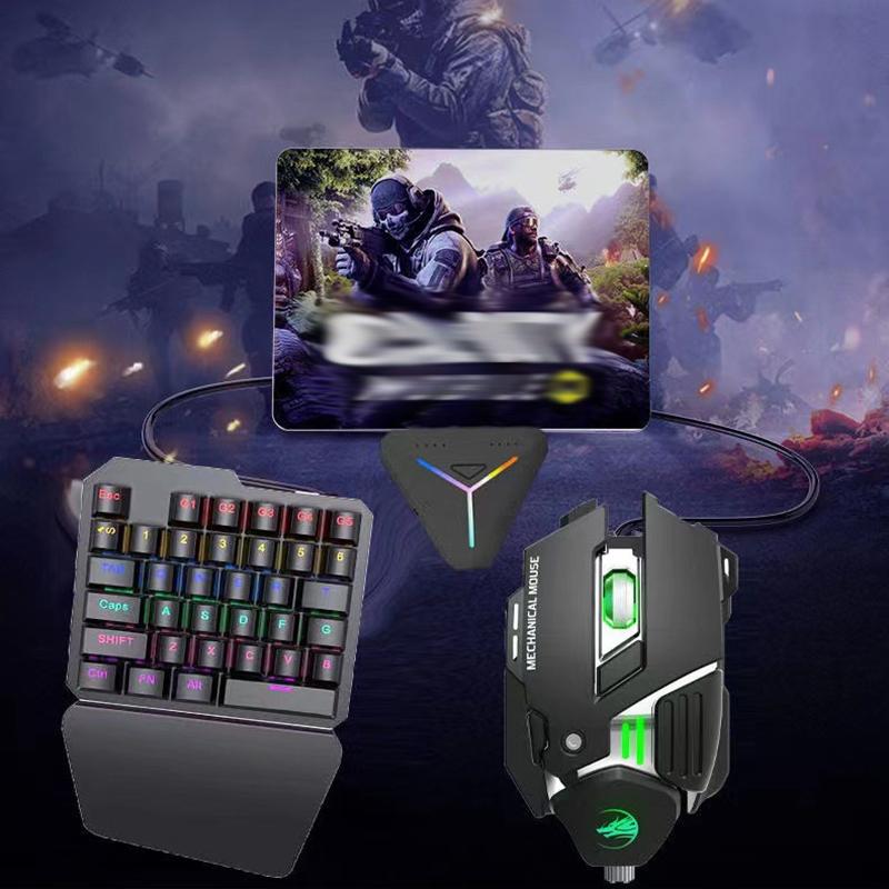 RGB Игровая Клавиатура Одноручная Мини USB Ультратонкая Проводная 35 Клавиш Одноручная Клавиатура с Подсветкой Для Компьютера ПК Ноутбука