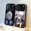 Чехол для телефона C-CLAYMORE Аниме Для iPhone17 16 15 14 13 12 Pro Max Серый Черный Матовый Лазерный Металлик Аврора Funda