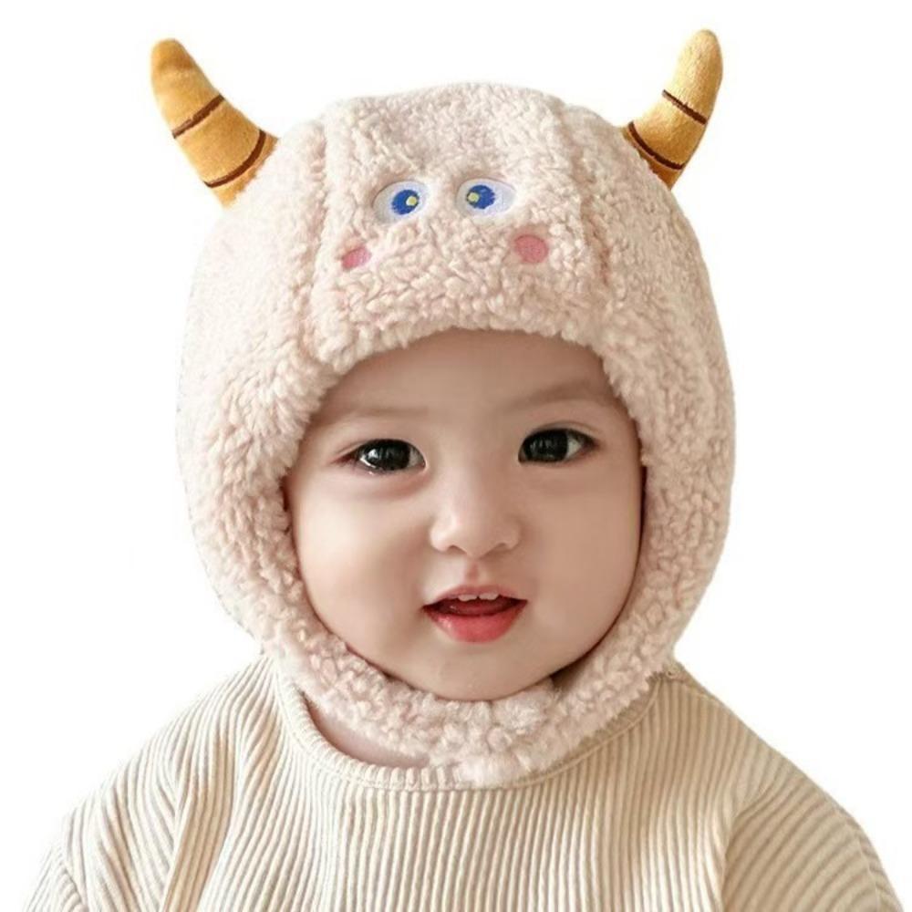 Earflaps Baby Winter Hat Cow Horn Ear Protection Cap Cartoon Baby Beanie  Outdoor