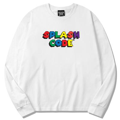 Seupeullaesikodeu Белый с длинным рукавом - Splashcode Pop