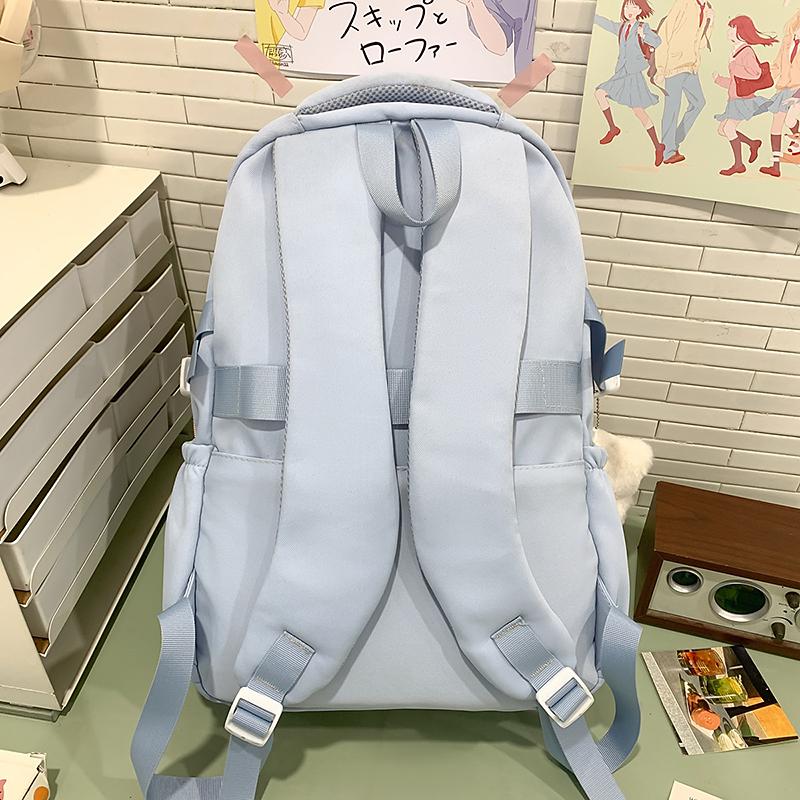 Студенческий рюкзак в стиле колледжа, цветной блок, для девочки, многокарманный, большой вместимости