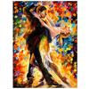 3D Diamond Embroidery Painting Cross Stitch Round Rhinestone Painting People Dancing