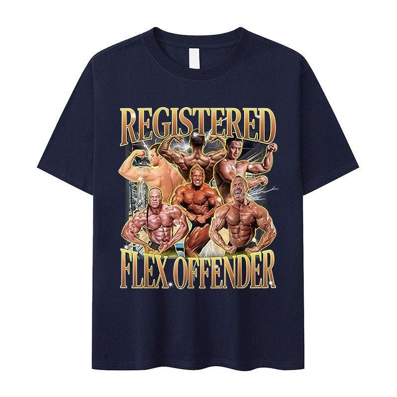Funny Registered Flex Offender Meme Tshirt Unisex Retro Oversized Short Sleeve T Shirt Fashion High Quality Cotton Tees Streetwear