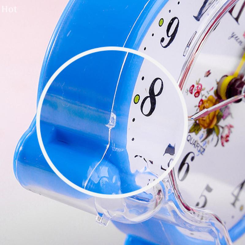 Для спальни, школы, офиса, пластиковый желтый/красный/синий/розовый/оранжевый, новый милый будильник 11,6x10,2 см, удобный