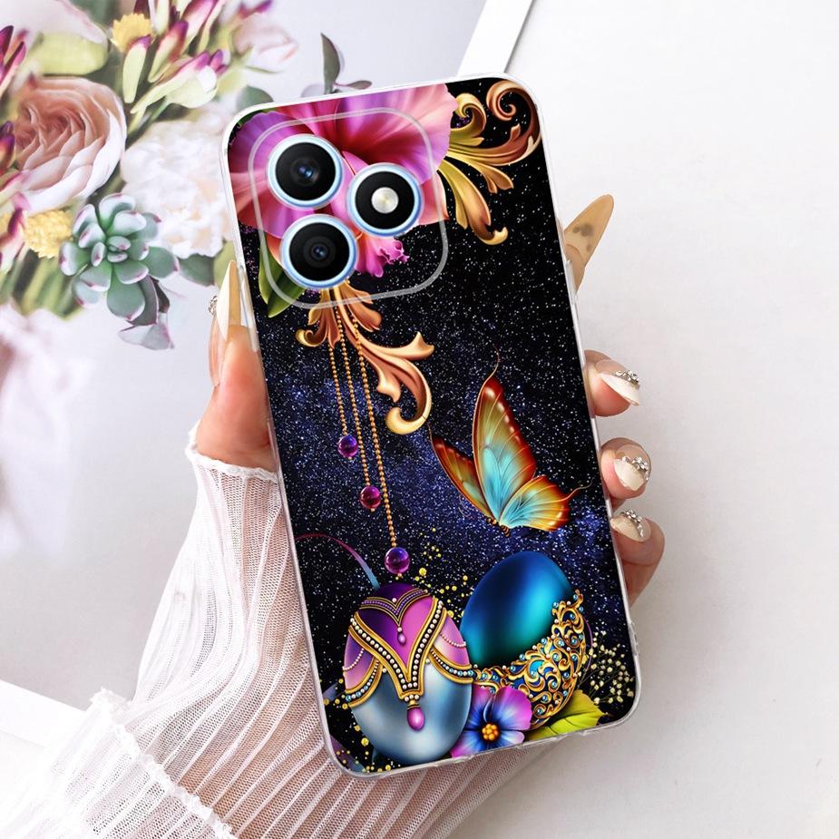 Чехол для Honor X8d 4G Красивая Девушка Павлиний Рисунок Мягкий Силиконовый Чехол для Телефона Для Honor X8d X 8d HonorX8d 4G Fundas Бампер