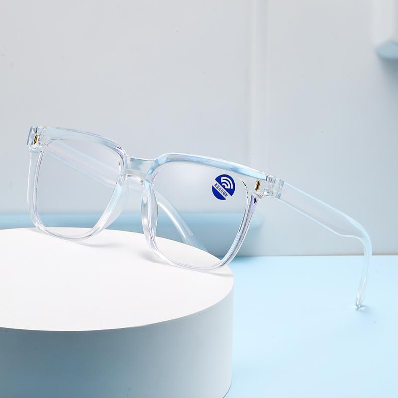 Новые прозрачные очки квадратной формы для студентов с близорукостью, мужские и женские, с плоским светом, для большого круглого лица, оправа очков с защитой от синего света