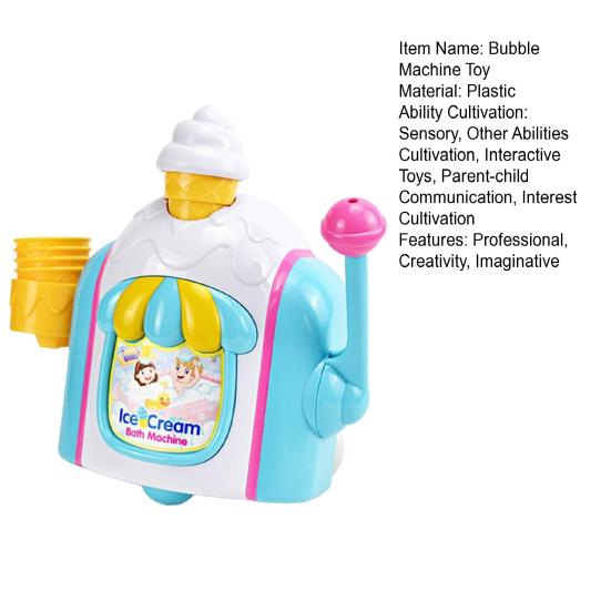Игрушка для пены для ванны в виде мороженого для малышей, машина для пены для ванны с пенообразователем, набор для ролевой игры в мороженое, игрушки для ванны для мальчиков и девочек 3-8 лет