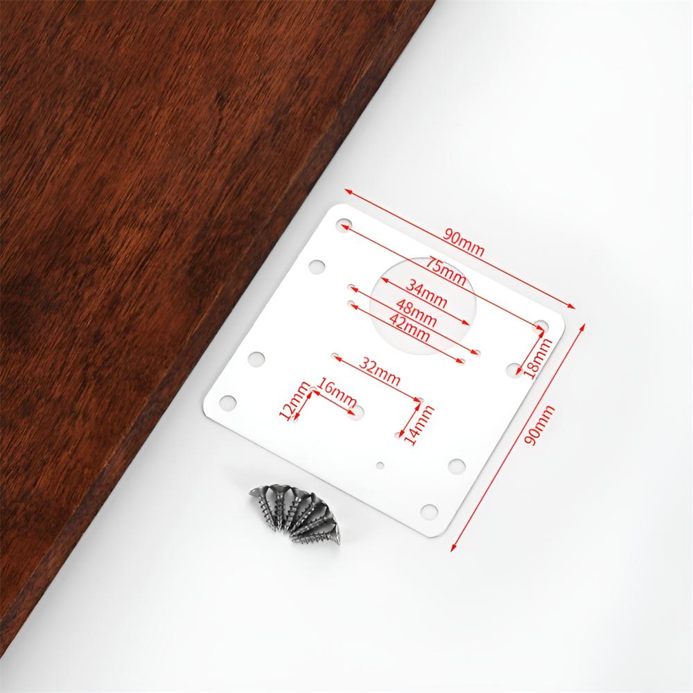 Набор для ремонта петель шкафа Монтажная пластина для дверных петель кухонного шкафа с отверстиями Плоские крепежные скобы Бытовые инструменты