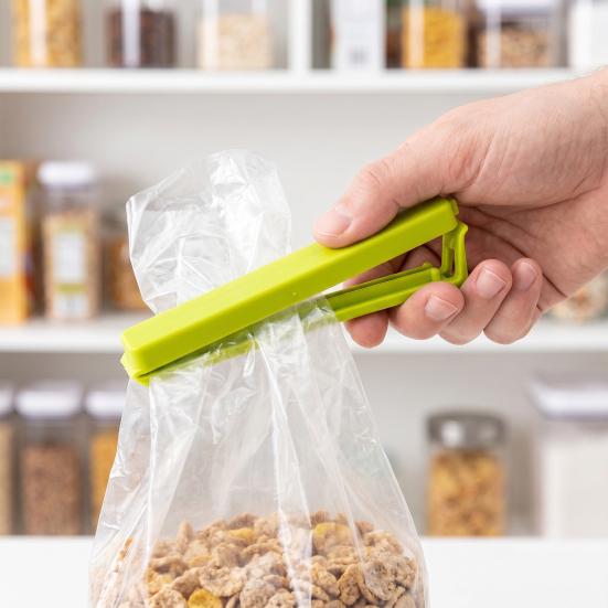 5Pcs Food Bag Sealing Clips with Silicone Seal Reusable Airtight Clamps for Chips Snacks Tea Leaves Kitchen Storage Organizer
