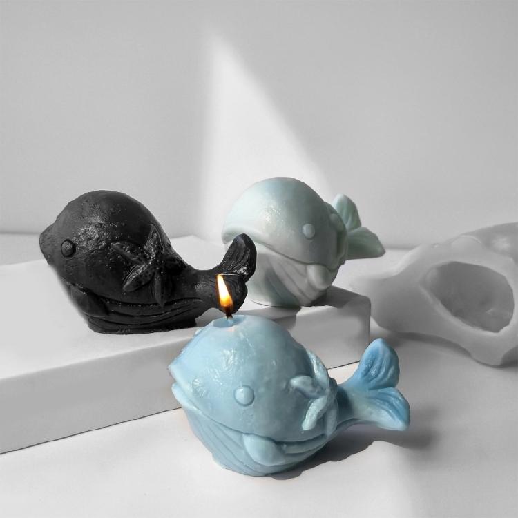 Creative Dolphin Designs Sturdy Silicone Mould for Artisanal Cake and Candle Creation Decoration Kitchen Gadget