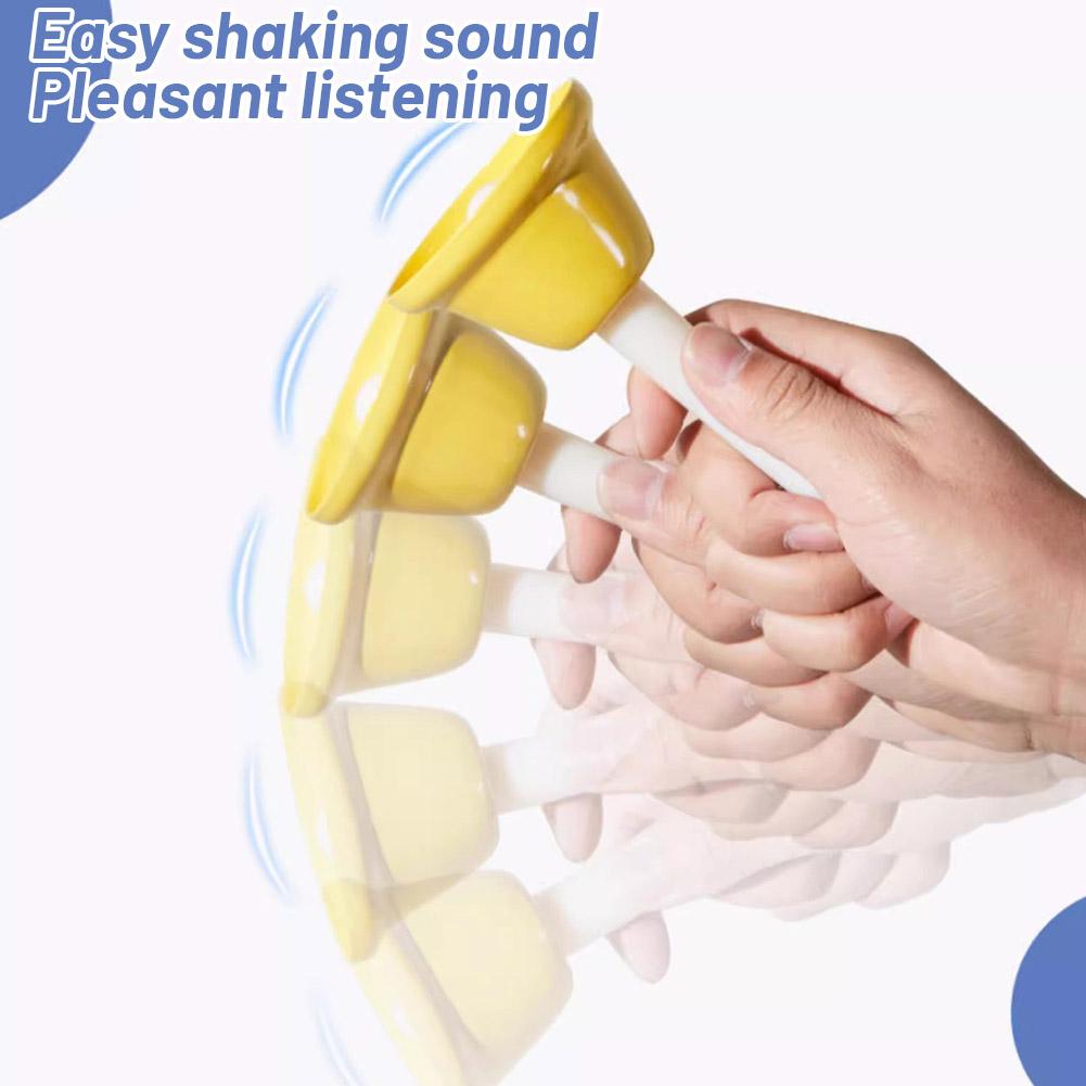 Набор из 8 ручных колокольчиков, красочные диатонические металлические колокольчики, ручные ударные колокольчики, музыкальные колокольчики для классной вечеринки