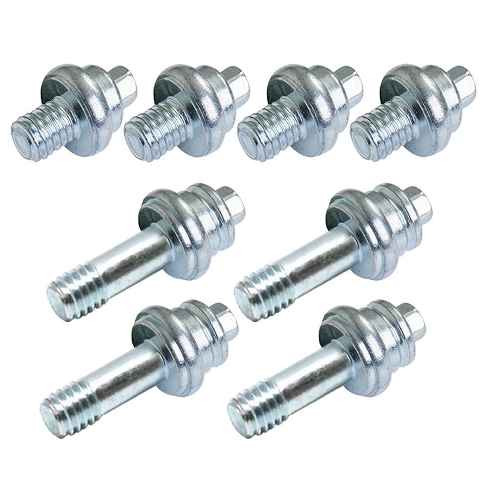 Ampper Болты клемм аккумуляторной батареи с боковой стойкой 3/8", стандартные удлинительные шпильки для аккумуляторной батареи GM, 2 разных длины (4 пары, 8 штук)