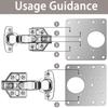 Kitchen Cabinet Door Hinges Repair Plate Hinges Mounting Plate with Screws Flat Fixing Brackets Furniture Hardware Tools
