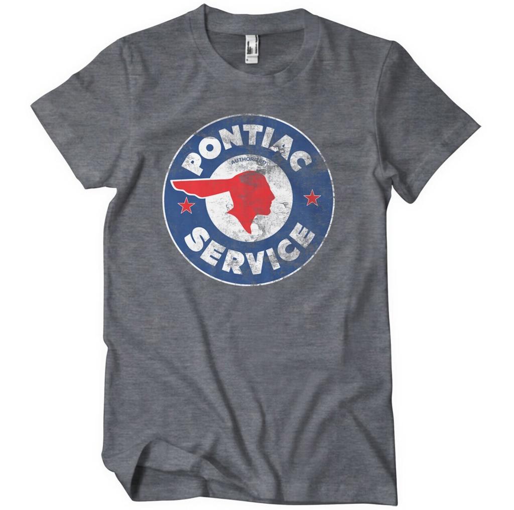 Officially Licensed Pontiac Service Logo Men's T-Shirt S-5XL-