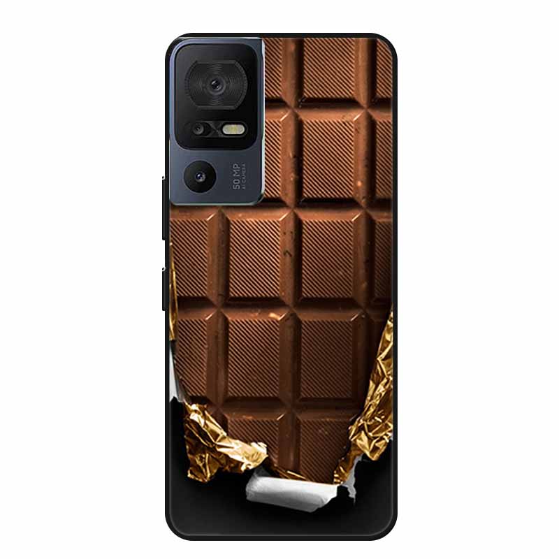 Чехол для телефона TCL 40 SE 40SE Coque Черный Силиконовый Мягкий Задний Чехол-Крышка Для TCL 40 SE Чехол Funda Для TCL40SE Capa 6.75" Оболочка