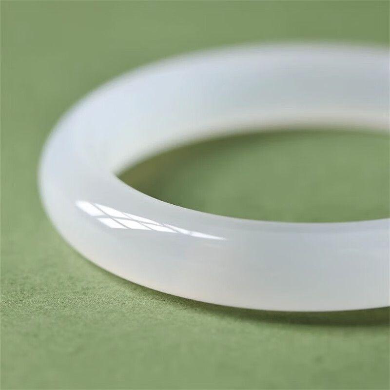 Браслет из белого лунного нефрита, браслет из агата, браслет из нефрита, детский стиль, ледяные семена, желе из личи, кристалл темперамента