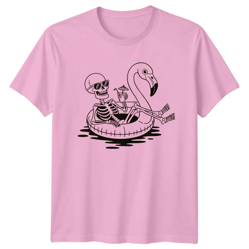Skeleton Summer Vacation Unisexs TShirt Unisexs Graphic Tee