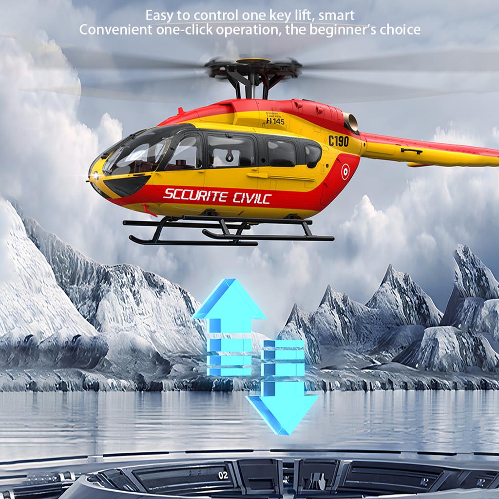Remote Control Helicopter with Dual Brushless Motor 2.4GHz 4CH Single Propeller Six   Gyroscope Stabilization RC Helicopter