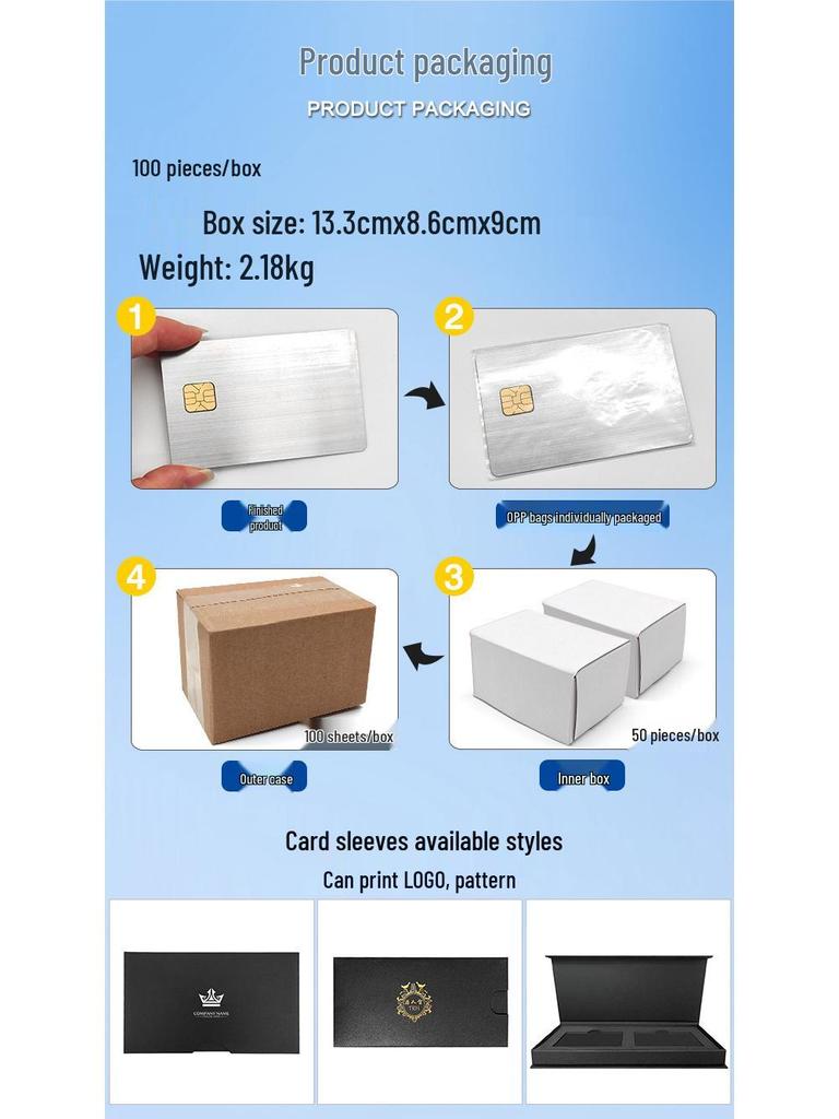 Premium 24K Gold-Plated 304 Stainless Steel Credit Card with IC Chip & Magnetic Stripe