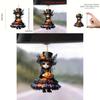 Acrylic Halloween Witch Car Rearview Mirror Decoration With Cartoon Style For Auto Interior Decor