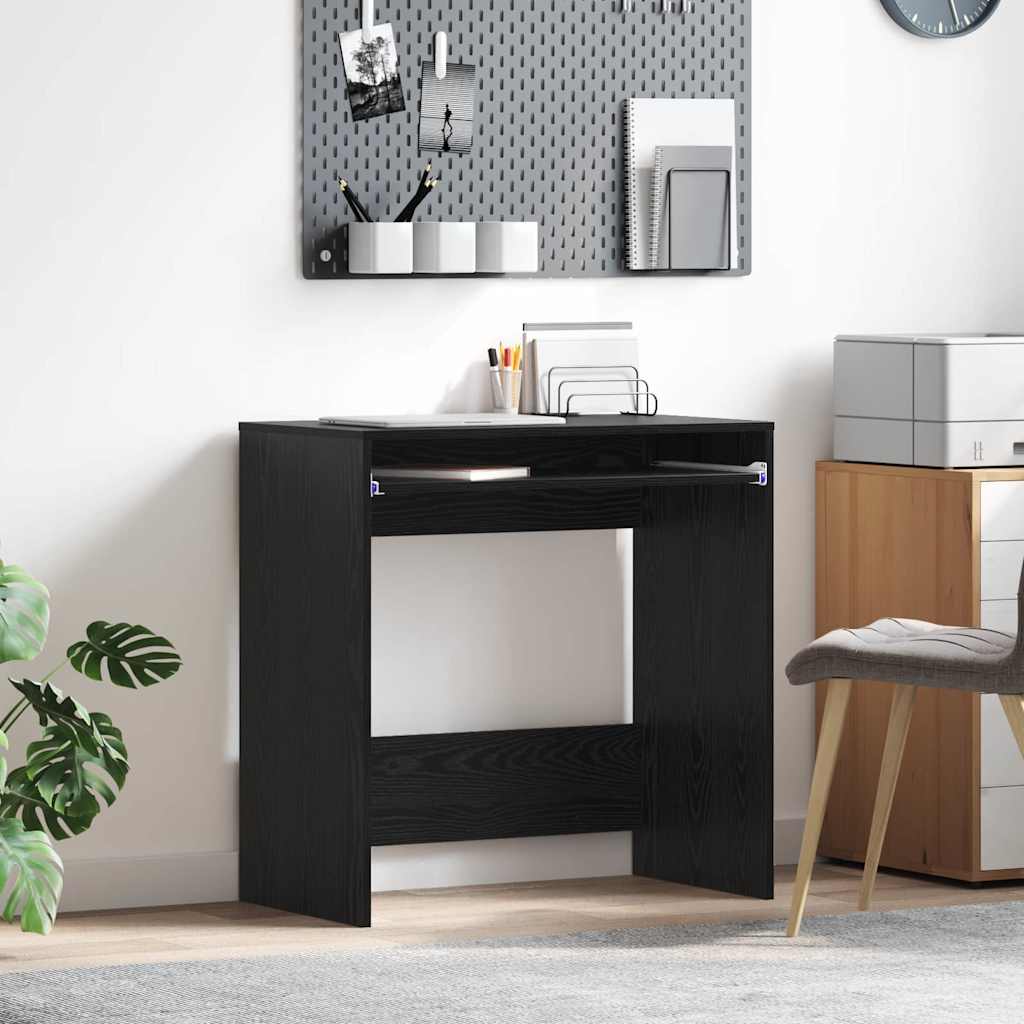 Desk Black Oak Effect 77.5 x 43 x 79 cm