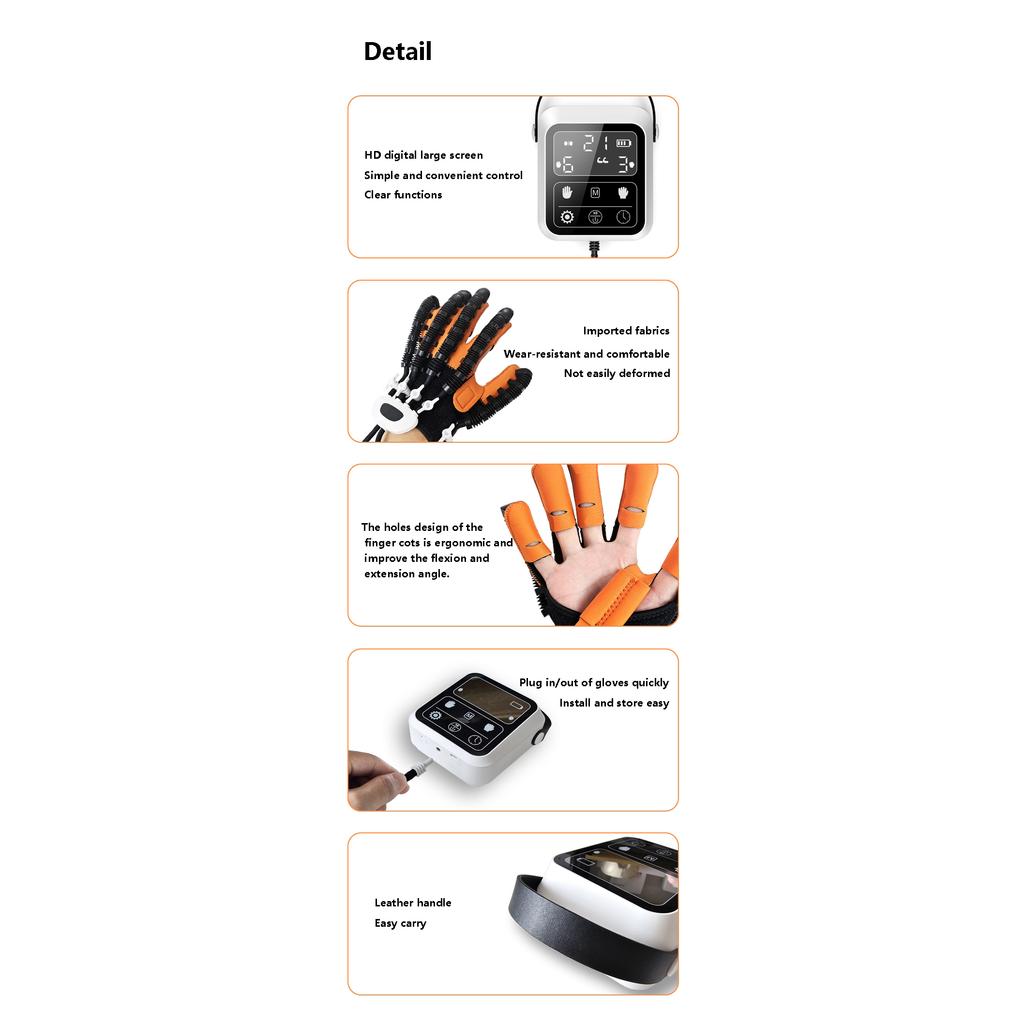 Модернизированная реабилитационная роботизированная перчатка, ручное устройство, инсульт, гемиплегия, инфаркт, тренировка пальцев, массажные перчатки, тренировка рук