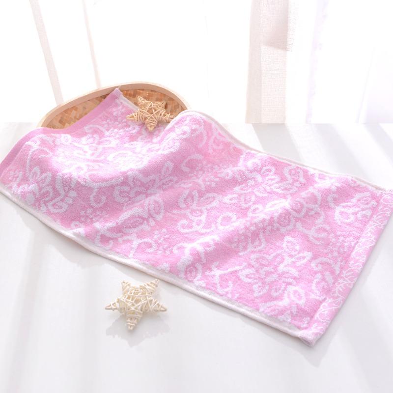 Bamboo Fiber Random Flower No-twist Baby and Children's Towel Soft and AbsorbentHousehold Facial Wash Towel, Face Towel, Small Towel