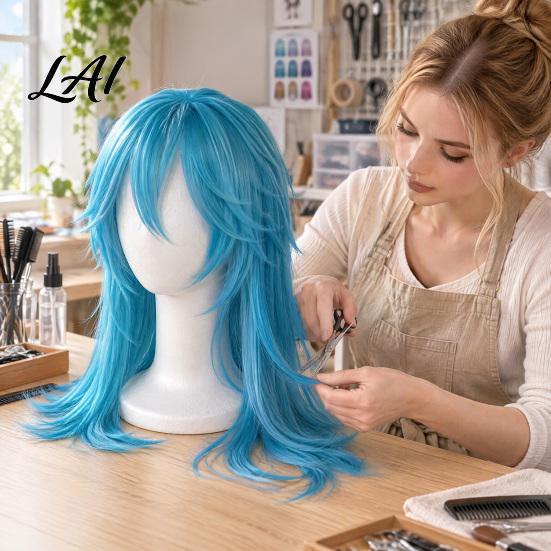 Wig Stand for Styling Foam Mannequin Head Wigs Lightweight Display with Stable Base Trimming Professional Salon Use and Cosplay Props