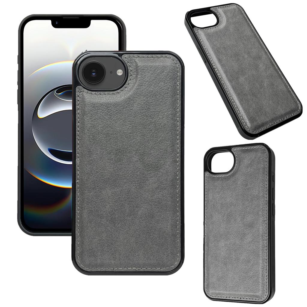 For iPhone 16e Case Calf Texture PU Leather Anti Fingerprint Back Phone Cover