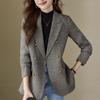 Gray Woolen Suit Jacket Women's Autumn and Winter Casual Temperament High-end Wool Small Suit