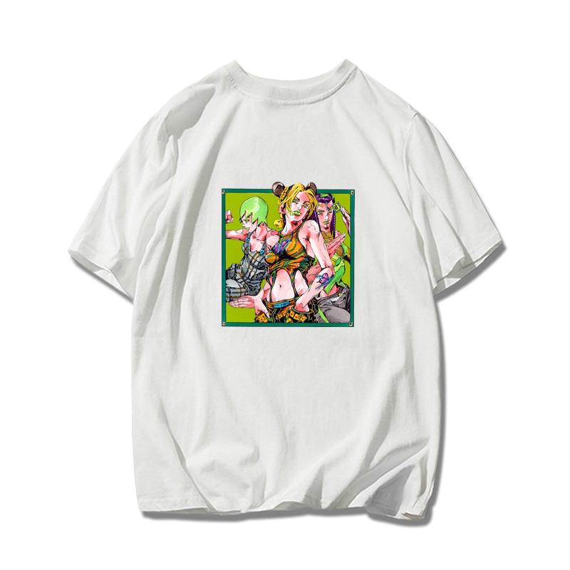 Удивительное приключение ДжоДжо Пустая полоса Сюй Лун Каменный океан Спорт 100% хлопок Футболка Супер горячая мужская и женская футболка с коротким рукавом