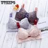 Thin E-cup Bra Women's Latex Underwear Sexy No Underwire Gathering Bra Side-folding Adjustable Bra Push Up Bra