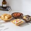 Retro Wooden Tall Tray Multifunctional Round Cake Stand Fruit Plate Cake Display Tray Party Decor