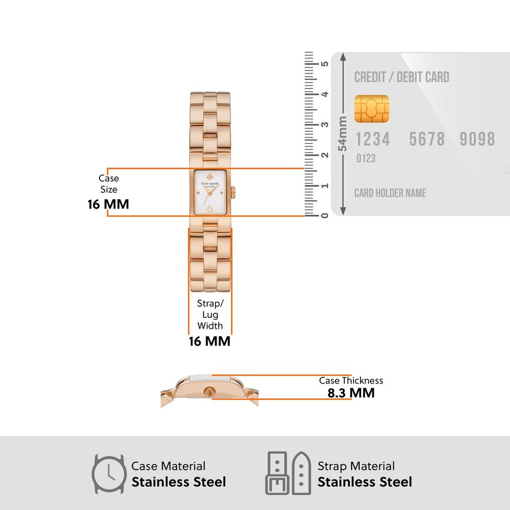 Kate Spade New York Brookville Watch KSW1742, Women's, Pink Gold