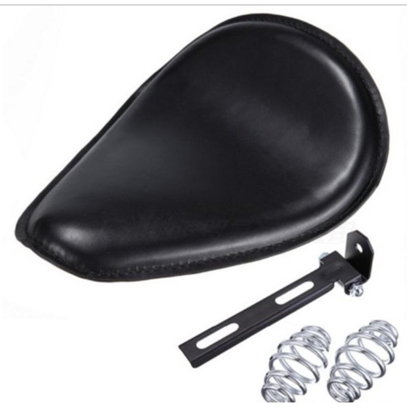New Motorcycle Seat 3 Inch Springs Mounting Brackets Cushion Saddle Pad Black