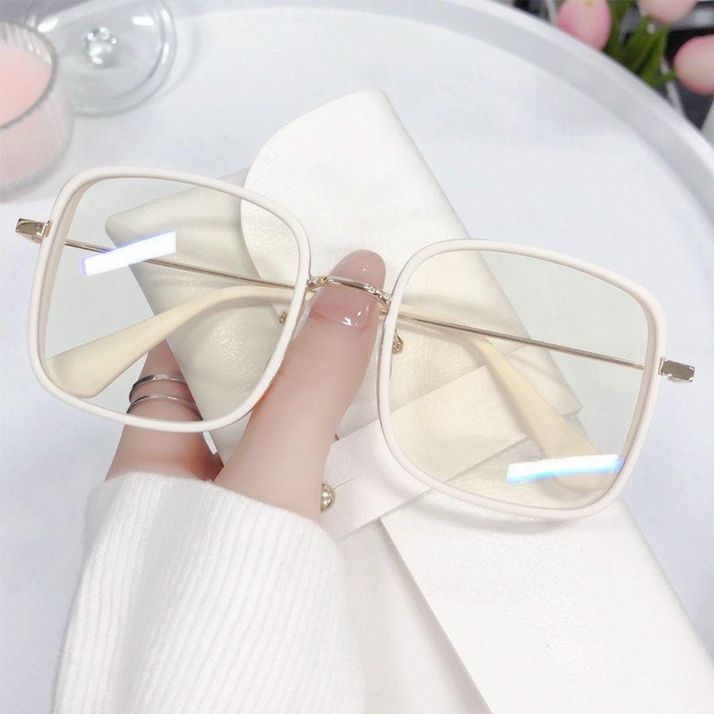 Portable Blue Ray Blocking Anti-Blue Light Glasses Eye Protection Metal Square Eyeglasses Ultralight Pc Frame Eyewear Men Women