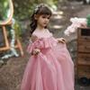 Dress Mesh Polka Dot Long Skirt Children's Princess Dress Slip Sparkling Kids Birthday Dress Elegant Soft Party Dress Ball Gown for Girls